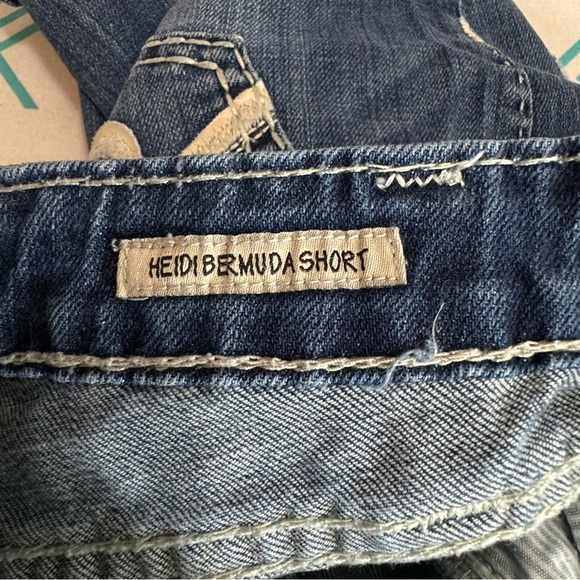 Anoname Heavy Stitch Rhinestone Bling Heidi Bermuda Shorts - Picture 5 of 8